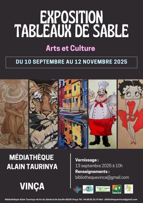 Exposition tableaux de sable