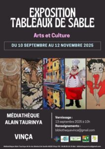 Exposition tableaux de sable