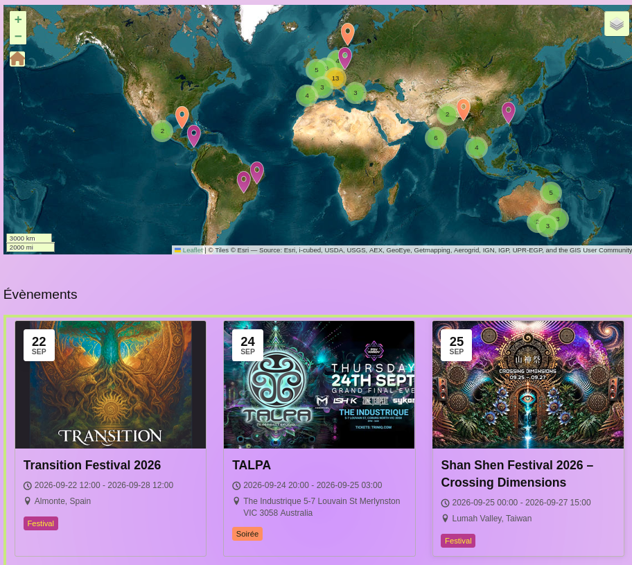 Carte TranceGoa